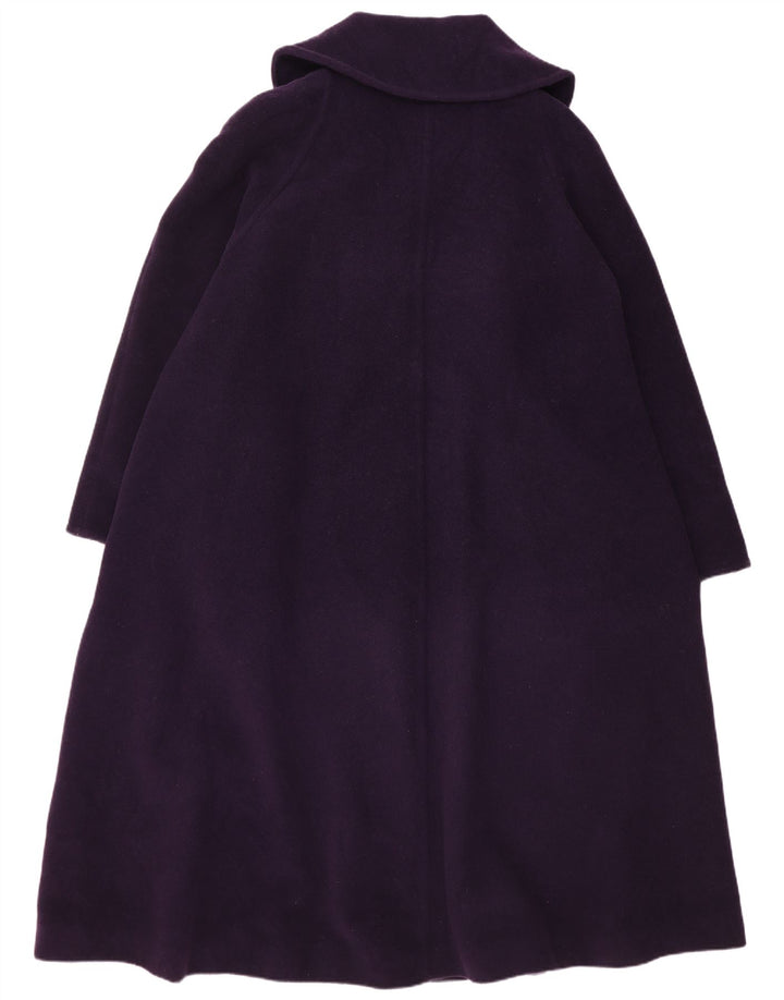 Vintage Damen Übergroßer Mantel UK 14 Große Lila Schurwolle