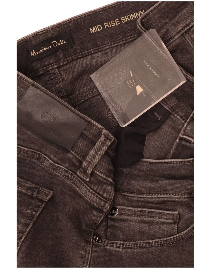 Massimo Dutti Damen Mid Rise Skinny Jeans EU 40 Medium W30 L30 Grau