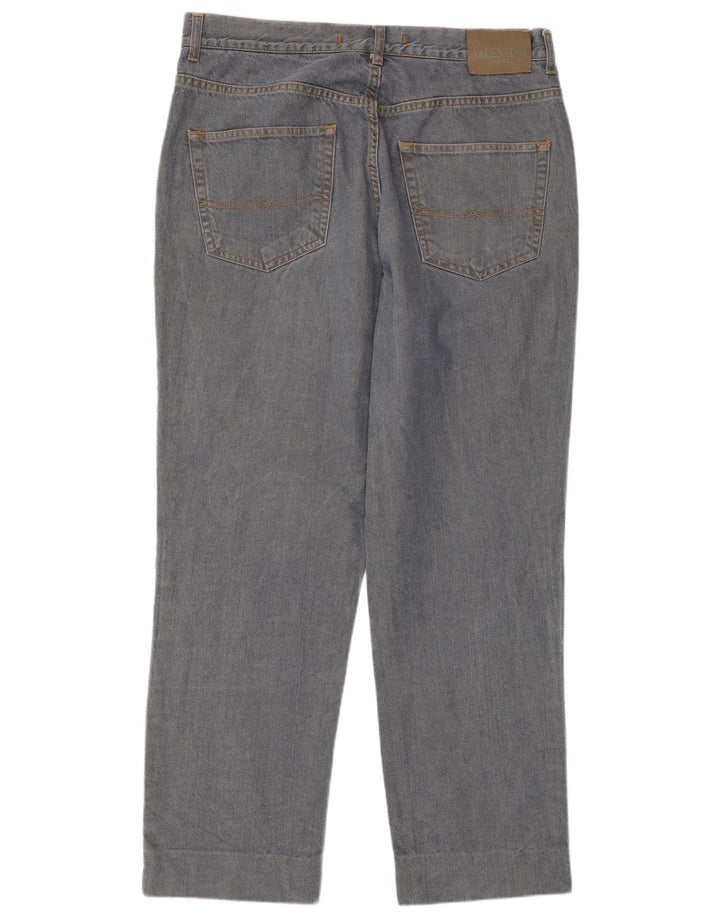 VALENTINO Herren Straight Jeans W38 L29 Blau