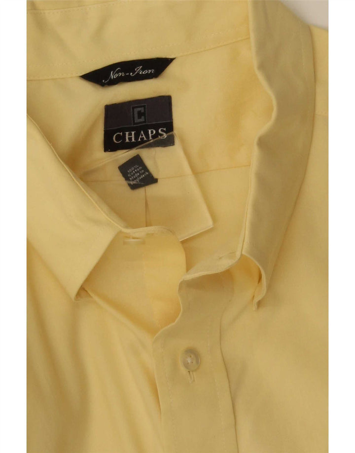 Chaps Ralph Lauren Herrenhemd XL, gelbe Baumwolle