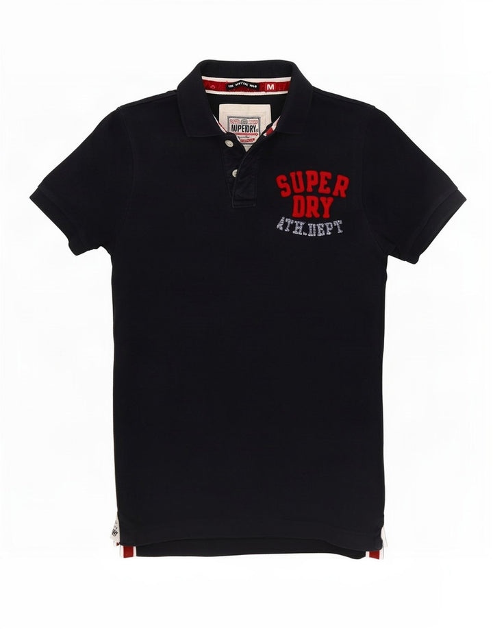 Superdry Herren-Rugby-Poloshirt aus Baumwolle in mittlerer Marineblau-Optik mit Grafik