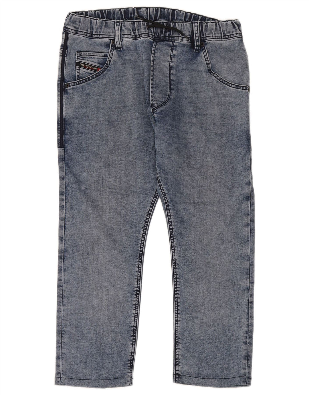 DIESEL Capri-Jeans für Jungen, 15–16 Jahre, W32, L23, blaues Lyocell