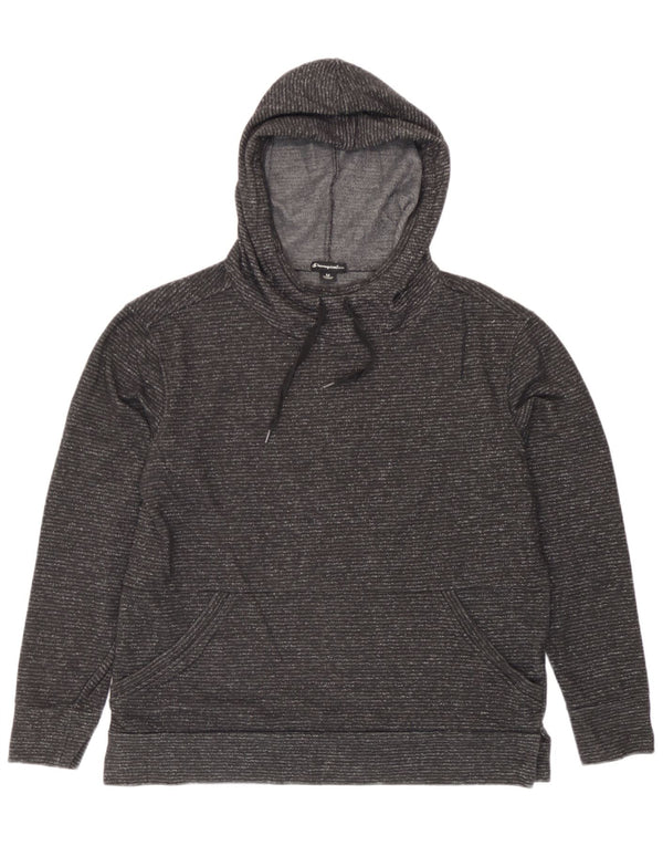 Champion Damen Kapuzenpullover UK 14 Mittelgrau gefleckte Baumwolle