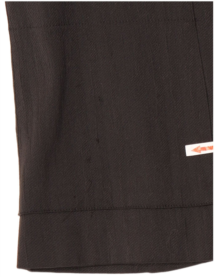 Desigual Damen 1-Knopf-Blazer-Jacke, EU 42, großes schwarzes Paisley-Polyester