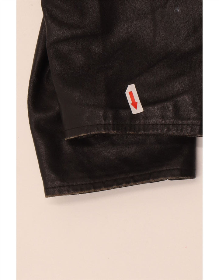 Sasch Damen Lederjacke UK 14 Großes schwarzes Leder
