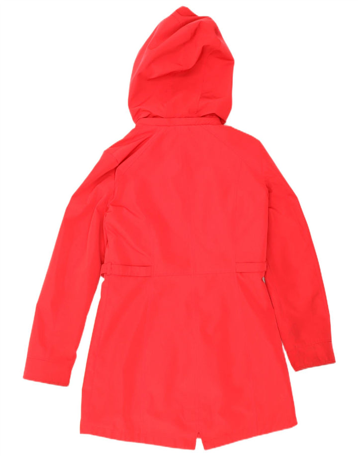 Nautica Herren-Regenmantel mit Kapuze, UK 12, mittelrot, Polyester