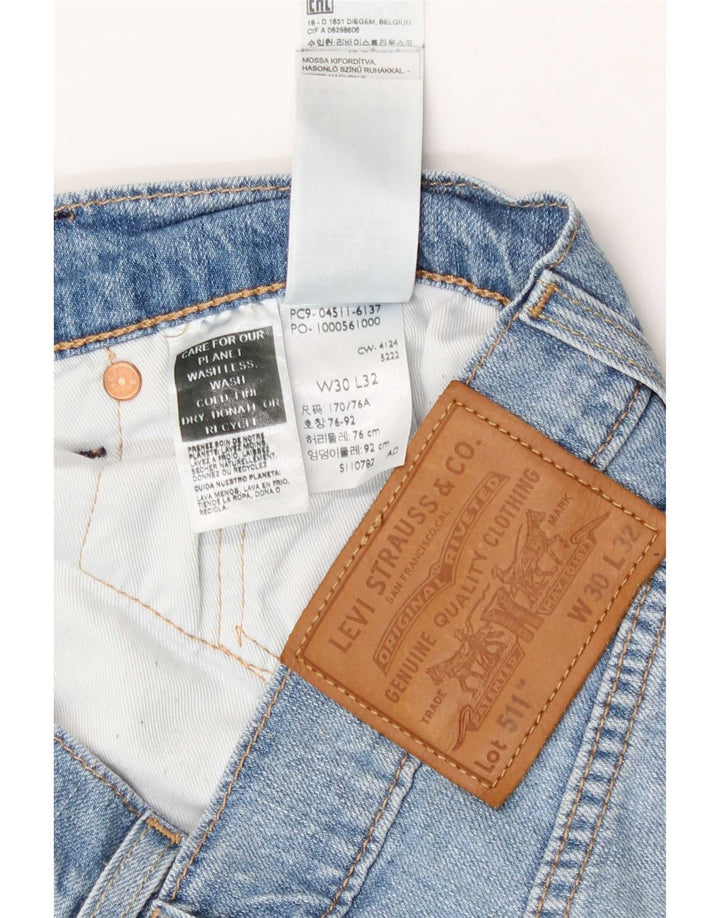 Levi's Herren 511 Slim Jeans W30 L32 Blaue Baumwolle