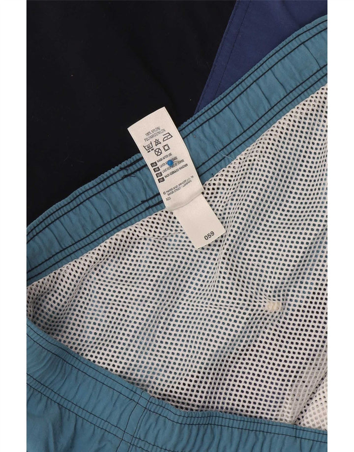Marks & Spencer Herren St. Michael Badeshorts, Größe L, Blau, Farbblock