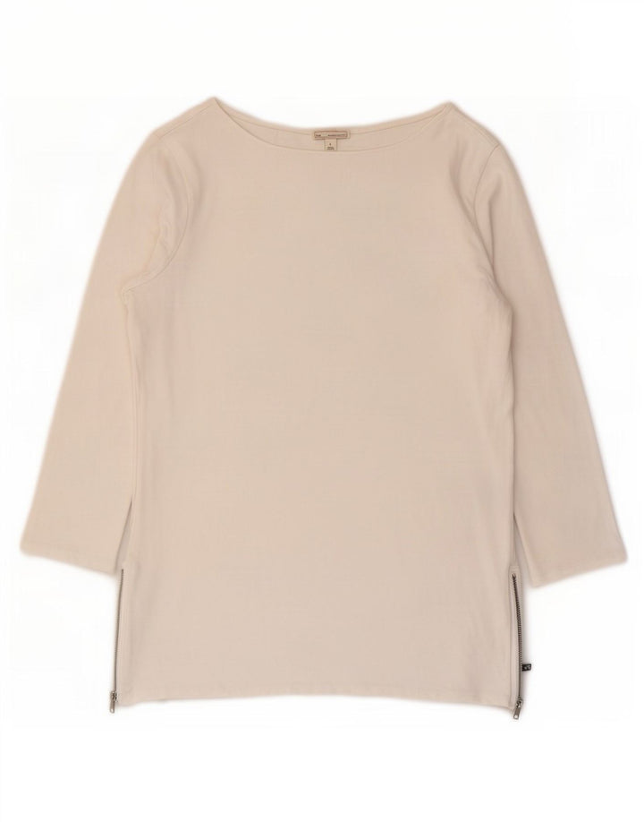 Gap Damen-Top, 3/4-Ärmel, UK-Größe 14, Größe L, weiße Baumwolle