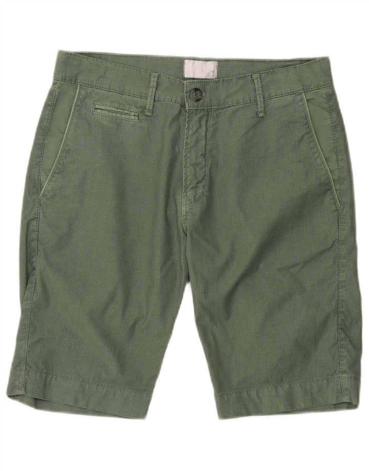 Coveri Herren Chinoshorts IT 48 Medium W32 Grüne Baumwolle