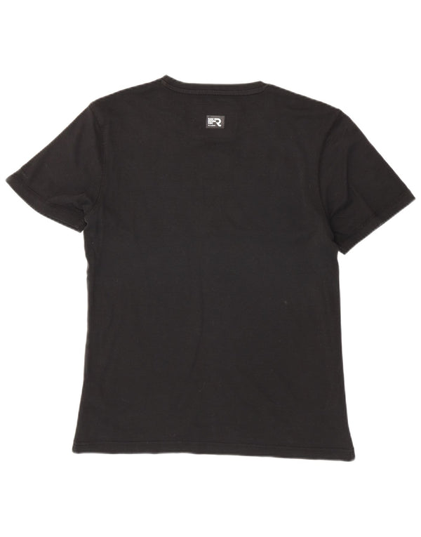 G-Star Damen Grafik T-Shirt Top UK 18 XL Schwarz Baumwolle