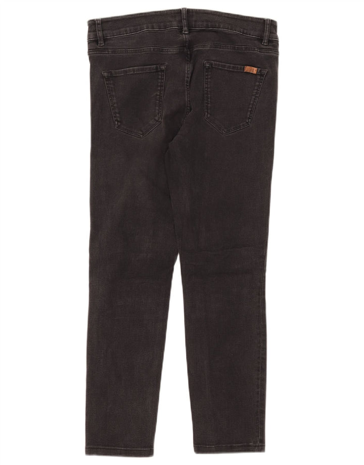 Massimo Dutti Damen Crop Slim Jeans W29 L24 Schwarz