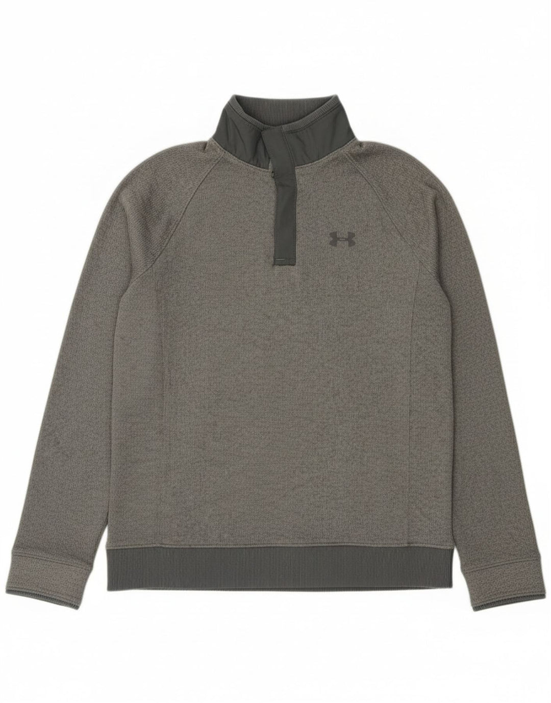 Under Armour Jungen-Sweatshirt mit Knopfkragen, 11–12 Jahre, Größe L, Grau