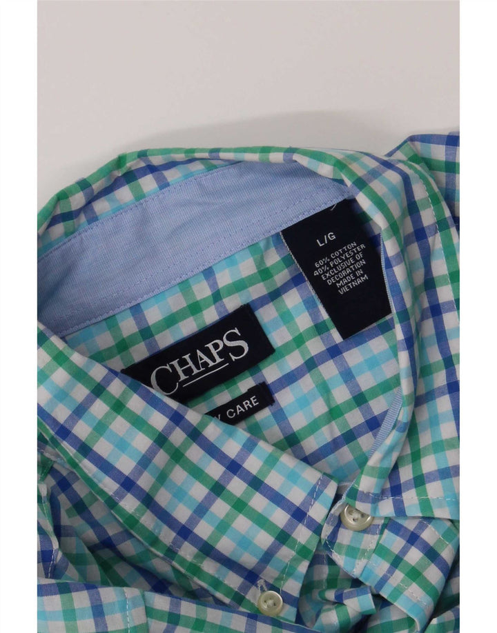 Chaps Herren-Kurzarmhemd, groß, mehrfarbig, Gingham-Baumwolle