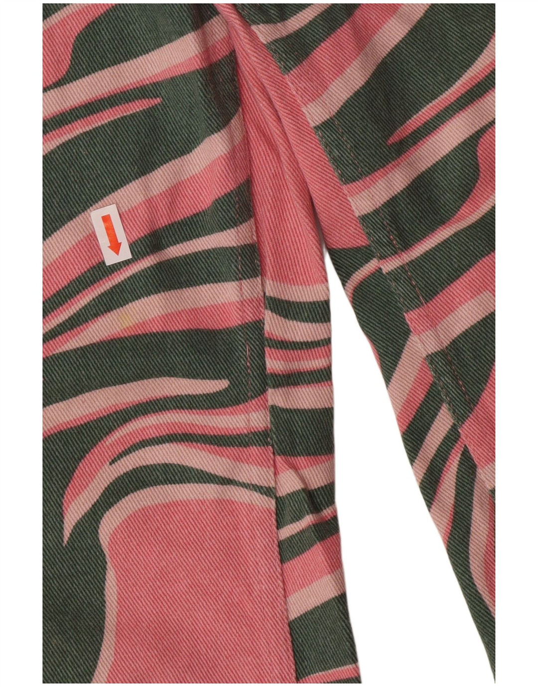 Lucy & Yak Damen-Jeans mit hoher Taille, lockere Passform, W28, L29, Rosa, Baumwolle mit Animal-Print