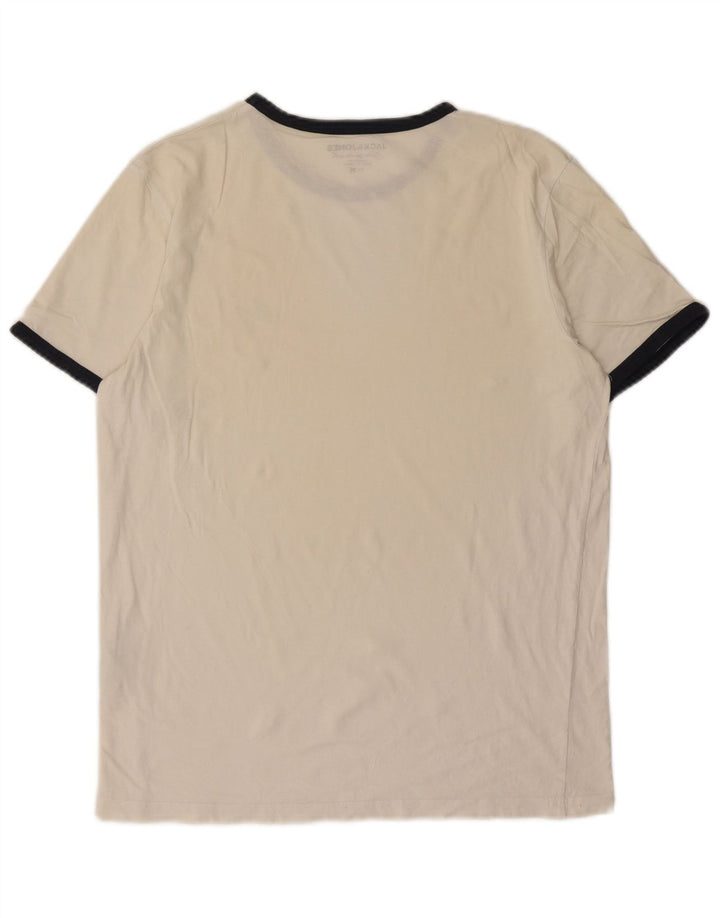 Jack & Jones Herren T-Shirt Top aus mittelweißer Baumwolle