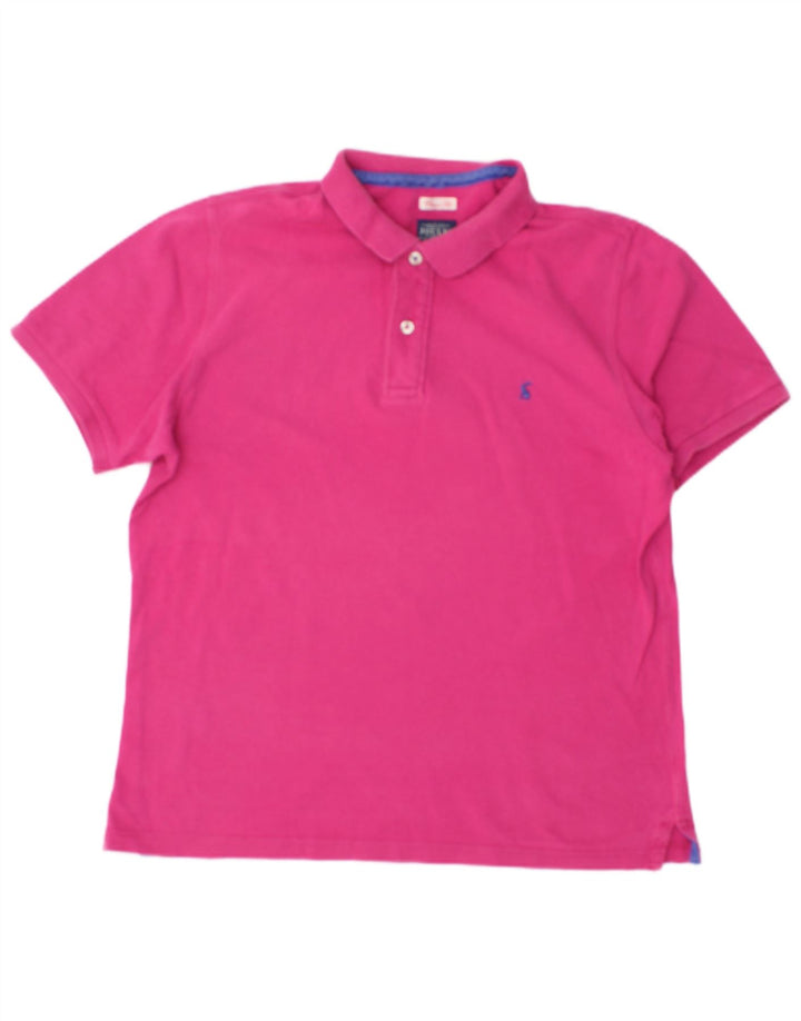 JOULES Herren-Poloshirt mit klassischer Passform, mittelrosa Baumwolle