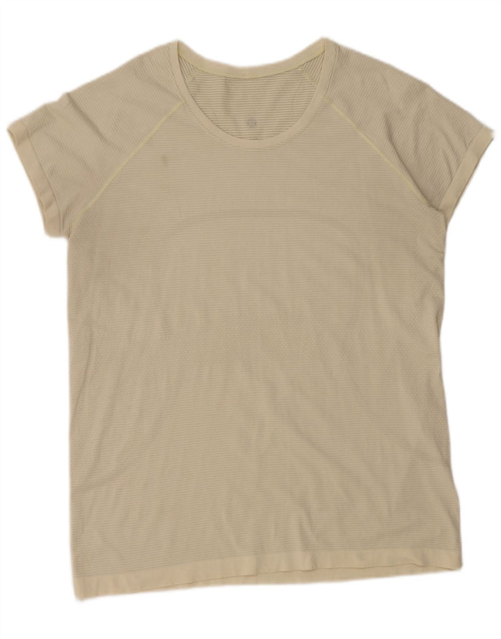 Lululemon Damen T-Shirt Top UK 16 Large Beige