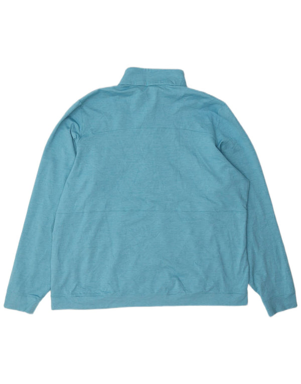 Puma Damen-Sweatshirt mit Reißverschluss am Hals, UK 20 2XL, blaues Polyester