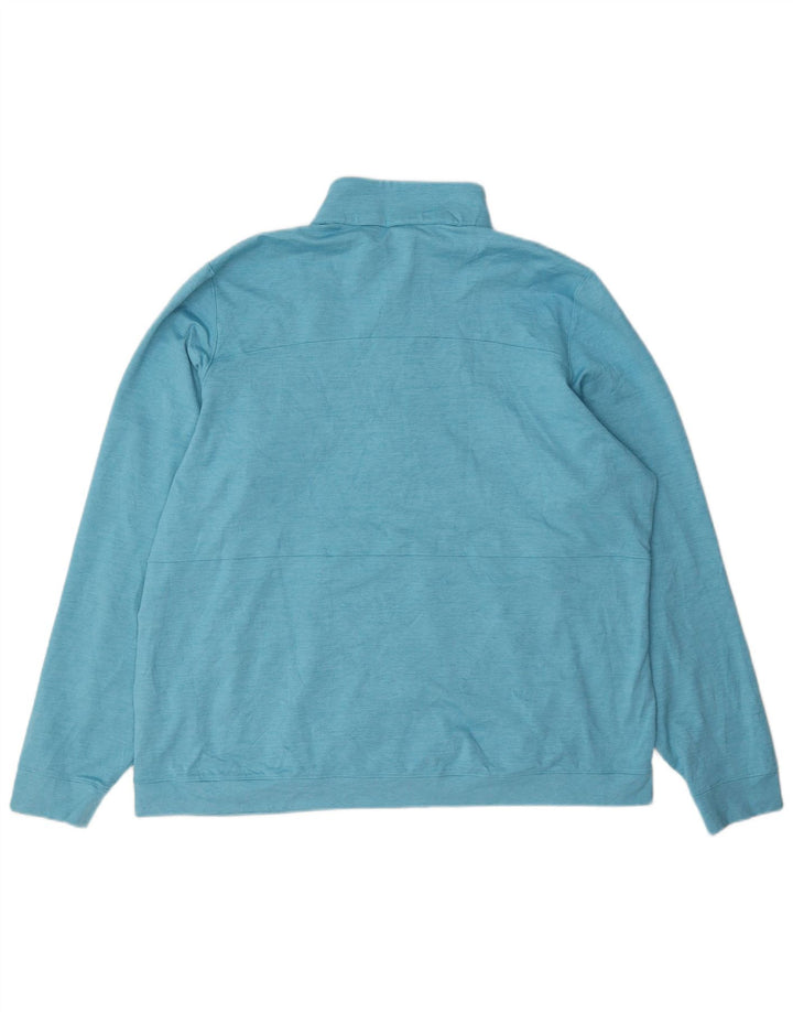 Puma Damen-Sweatshirt mit Reißverschluss am Hals, UK 20 2XL, blaues Polyester