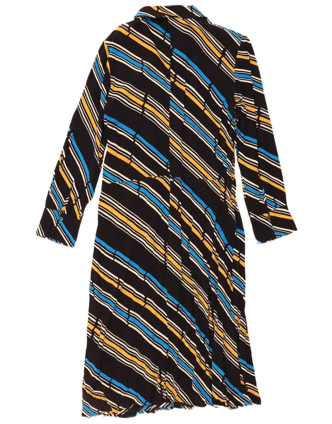 Max & Co. Damen-Maxikleid mit langen Ärmeln, Größe M, mehrfarbig, gestreift