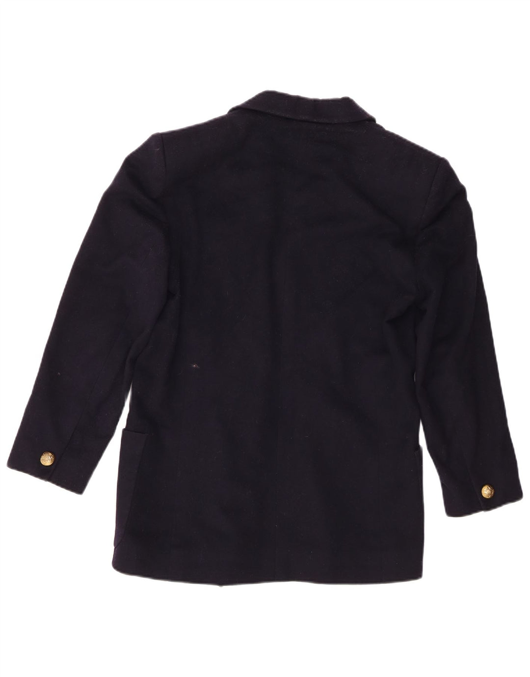 Jaeger Damen Zweireihige Blazerjacke UK 6 XS Marineblaue Schurwolle