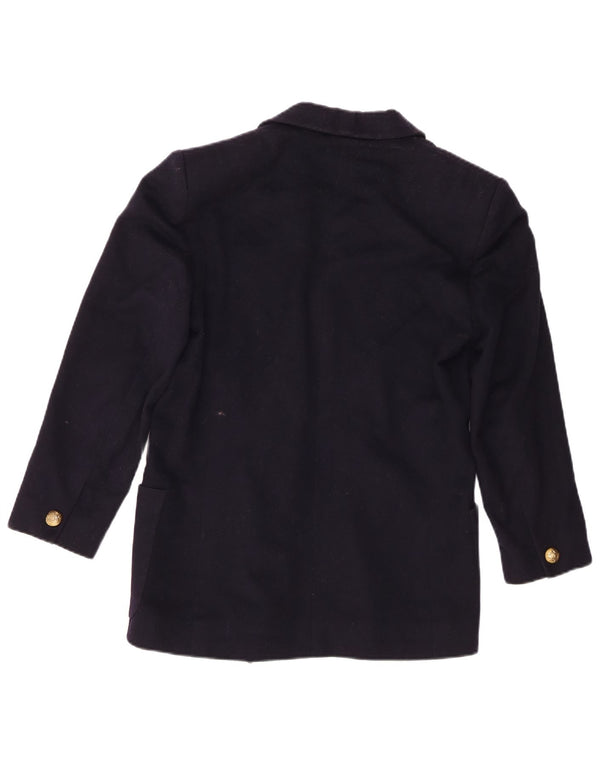 Jaeger Damen Zweireihige Blazerjacke UK 6 XS Marineblaue Schurwolle