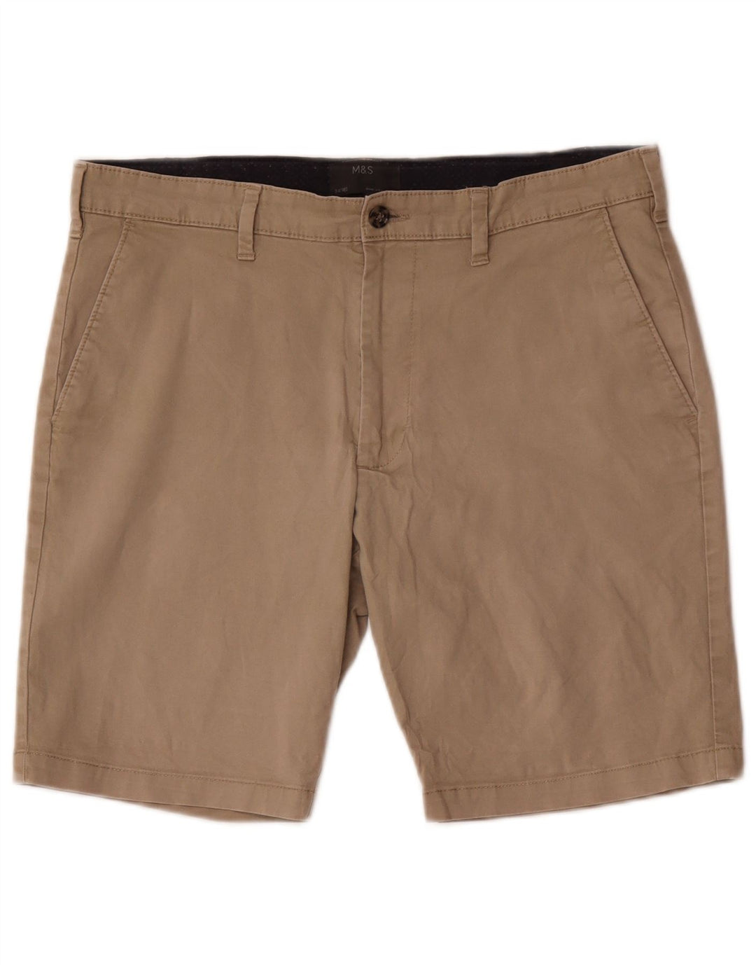 Marks & Spencer Herren-Chinoshorts W34, große braune Baumwolle