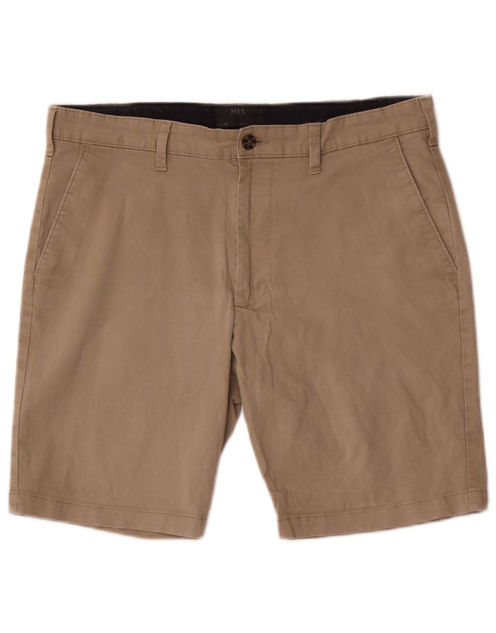 Marks & Spencer Herren-Chinoshorts W34, große braune Baumwolle