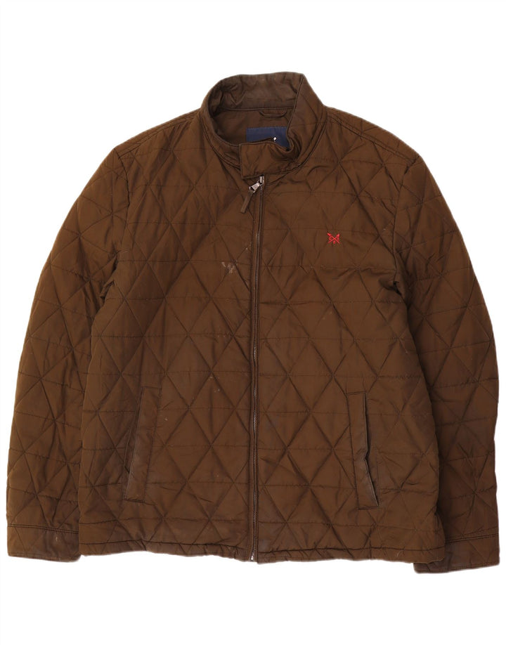 Crew Clothing Herren Steppjacke UK 42 XL Khaki Polyester