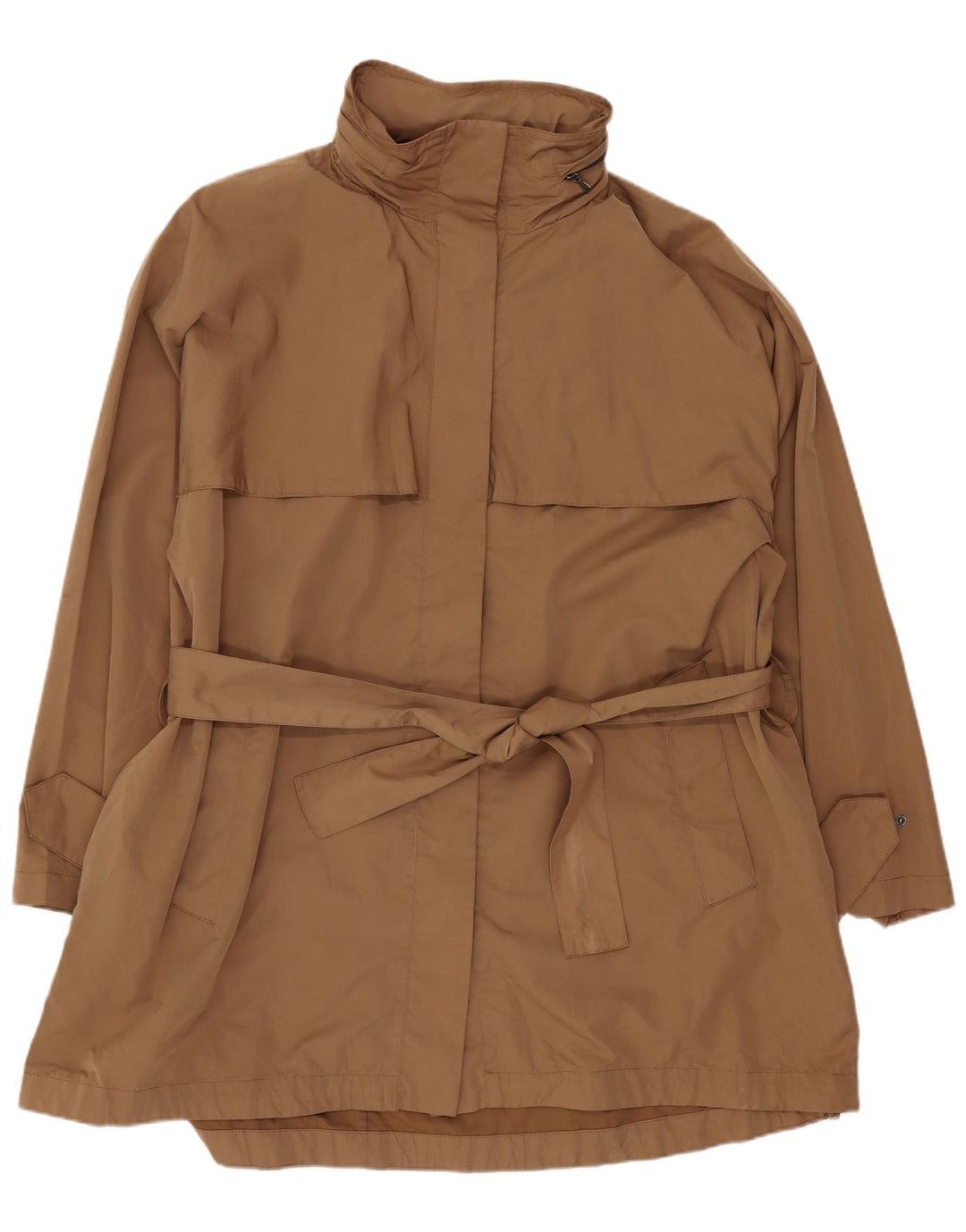 Zara Damen-Regenjacke mit Kapuze, reguläre Passform, XL, Braun