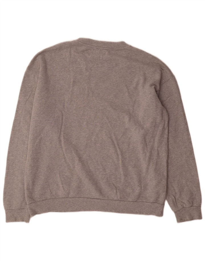 Zara Herren-Sweatshirt-Pullover, große grau gefleckte Baumwolle
