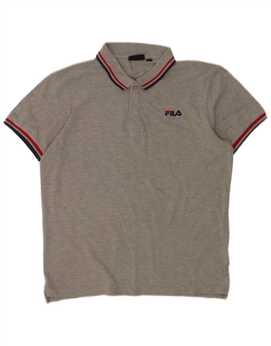 Fila Herren-Poloshirt aus mittelgrauer Baumwolle