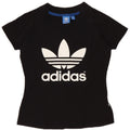 Adidas Damen Graphic T-Shirt Top UK 10 Small Schwarz