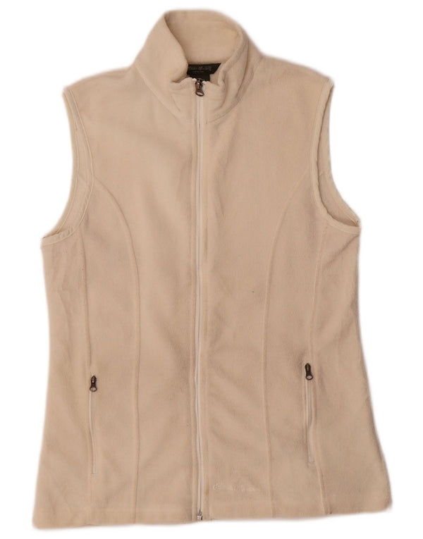 Eddie Bauer Damen Fleeceweste UK 10 Small Off White