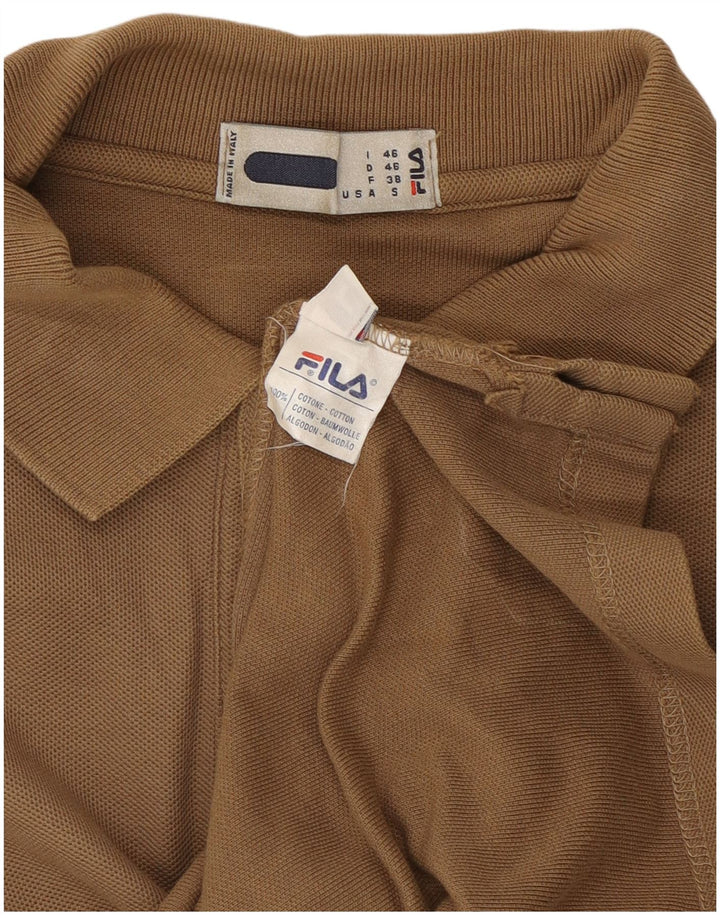 Fila Herren Poloshirt Small Beige Baumwolle