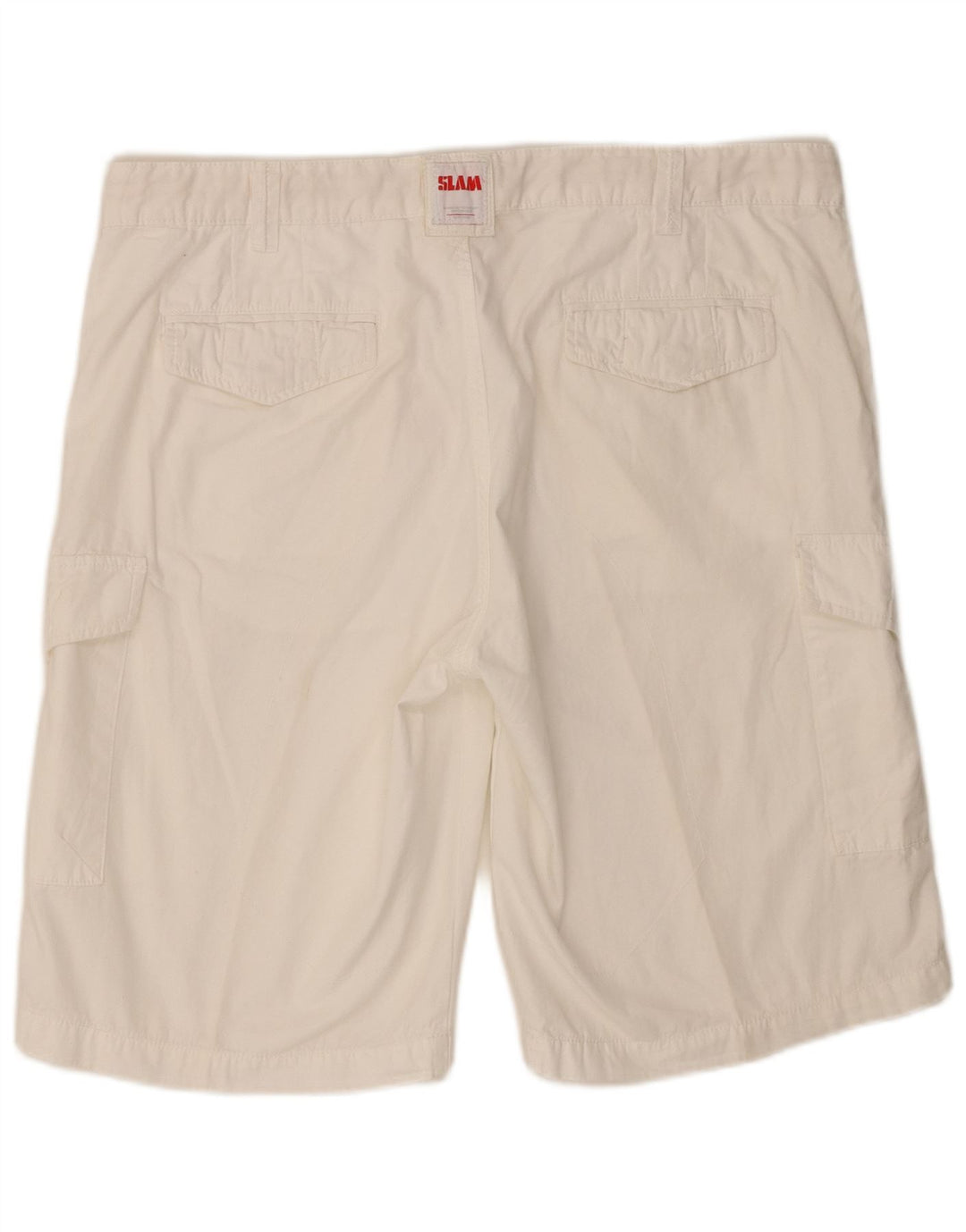 Slam Herren Cargo Shorts W38 XL Weiße Baumwolle