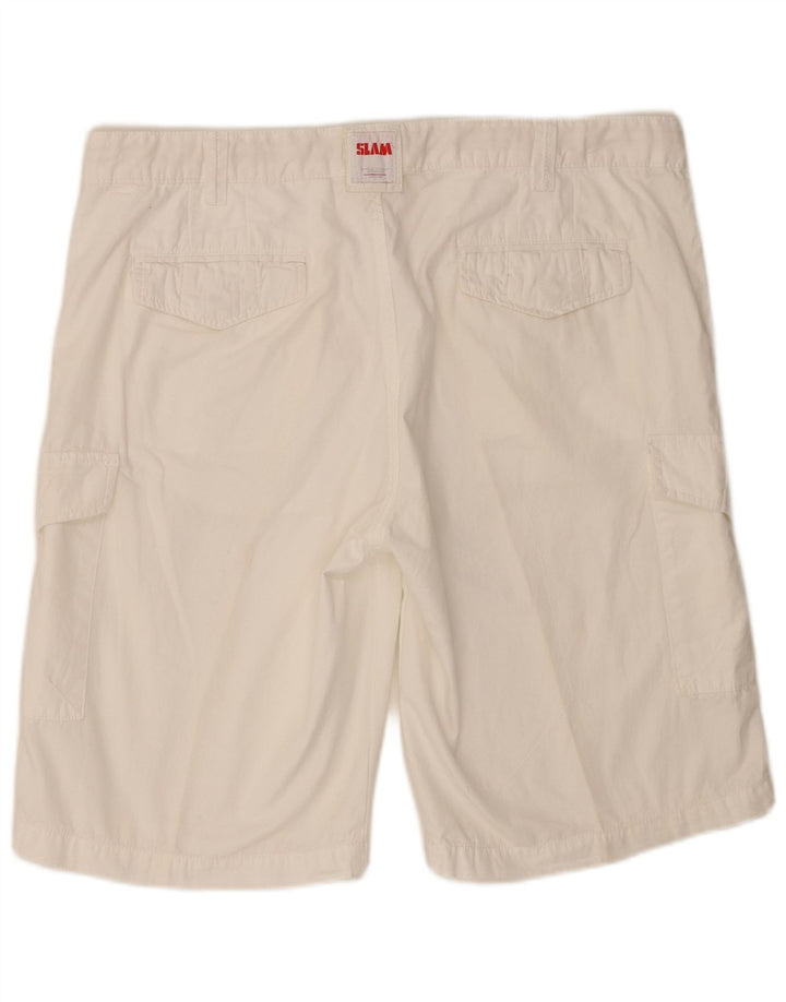 Slam Herren Cargo Shorts W38 XL Weiße Baumwolle