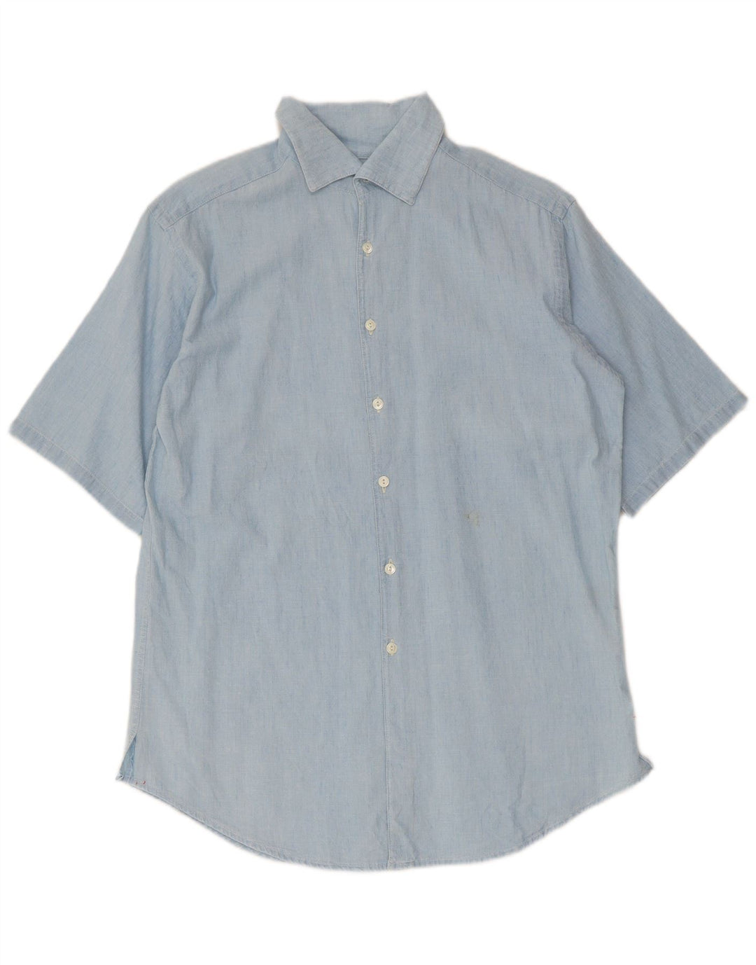 Ralph Lauren Damen Kurzarm-Oversize-Hemd, US 4 Small, Blau, Baumwolle