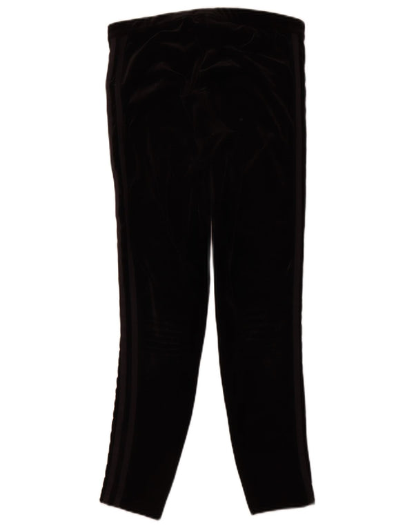 ADIDAS Damen Velours-Leggings UK 12 Medium Schwarz Polyester