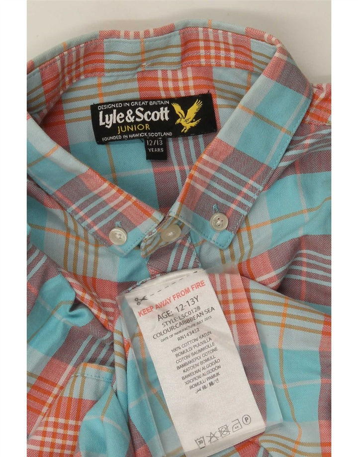 Lyle & Scott Kurzarmhemd für Jungen, 12–13 Jahre, mehrfarbig, kariert, Baumwolle