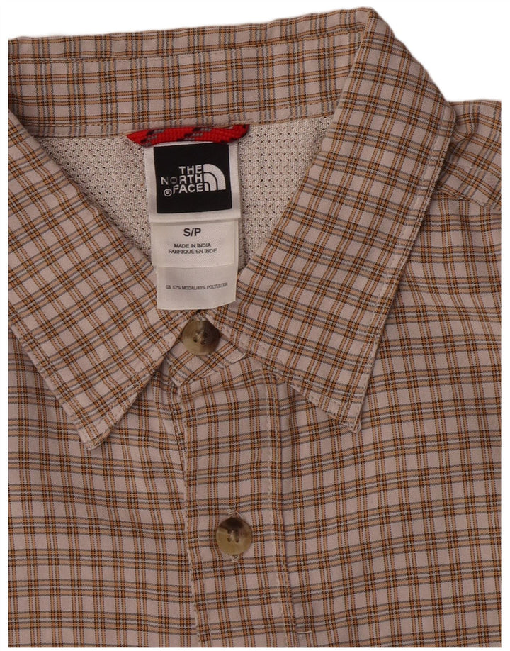 The North Face Herren Kurzarmhemd Small Beige Check Modal