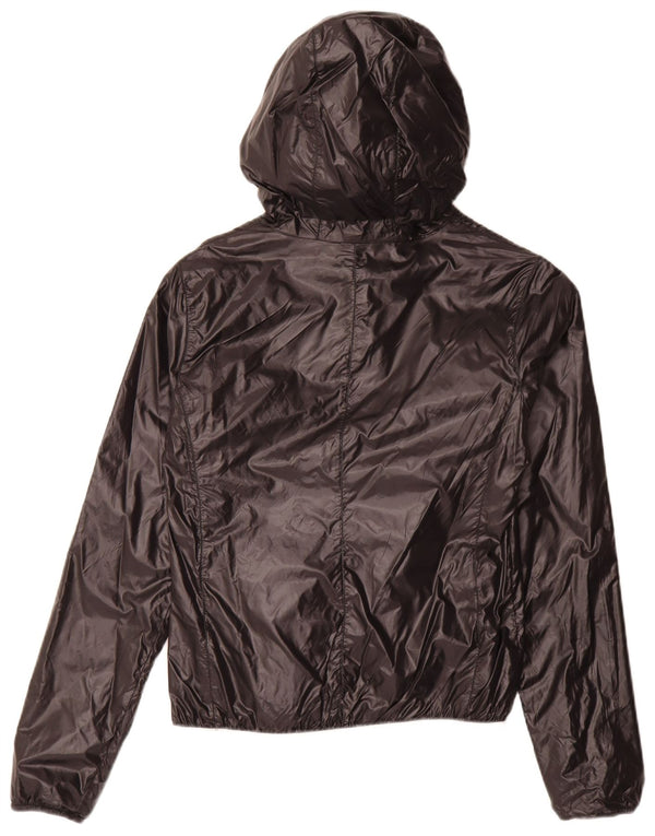 K-Way Wendejacke mit Kapuze für Jungen, 6–7 Jahre, schwarzes Polyamid