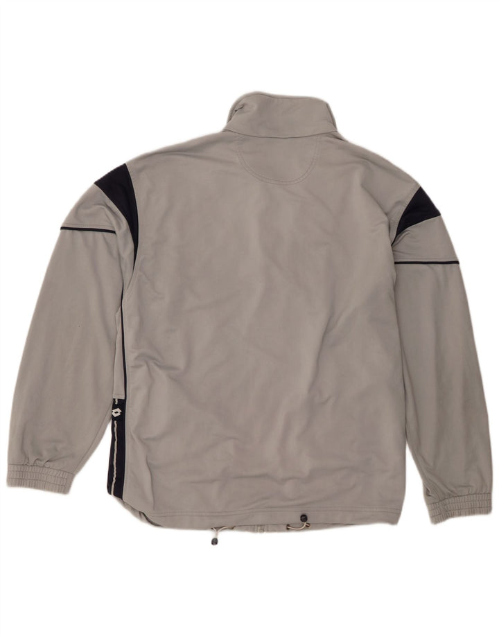 Lotto Herren-Trainingsanzug-Oberteil, Jacke, XL, Grau, Farbblock