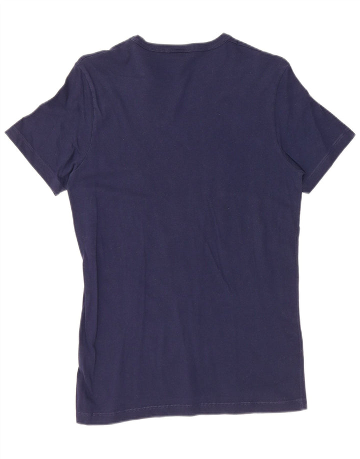 BENETTON Womens Peanuts Graphic T-Shirt Top UK 10 Small Marineblau Baumwolle