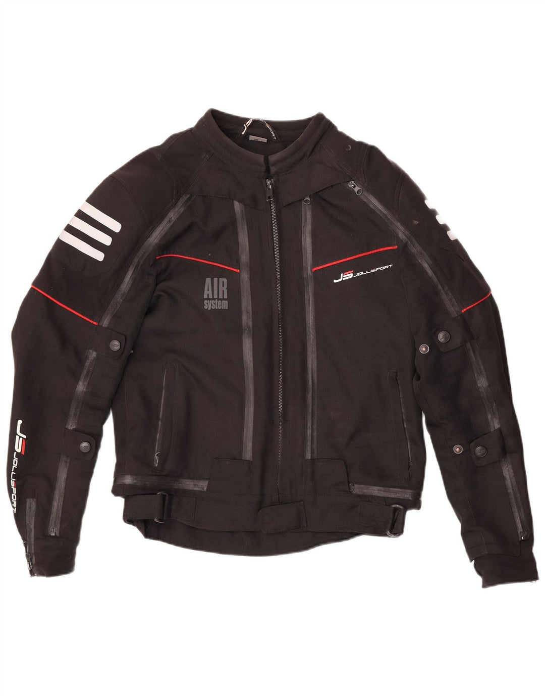 Jollisport Damen Motorrad-Racer-Jacke UK 16 Large Schwarz Polyester