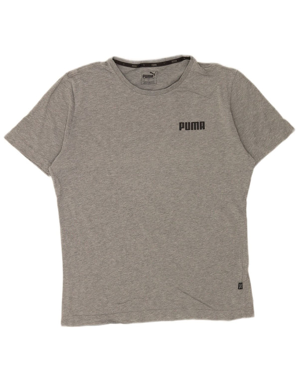 Puma Herren T-Shirt Top Small Grau Baumwolle