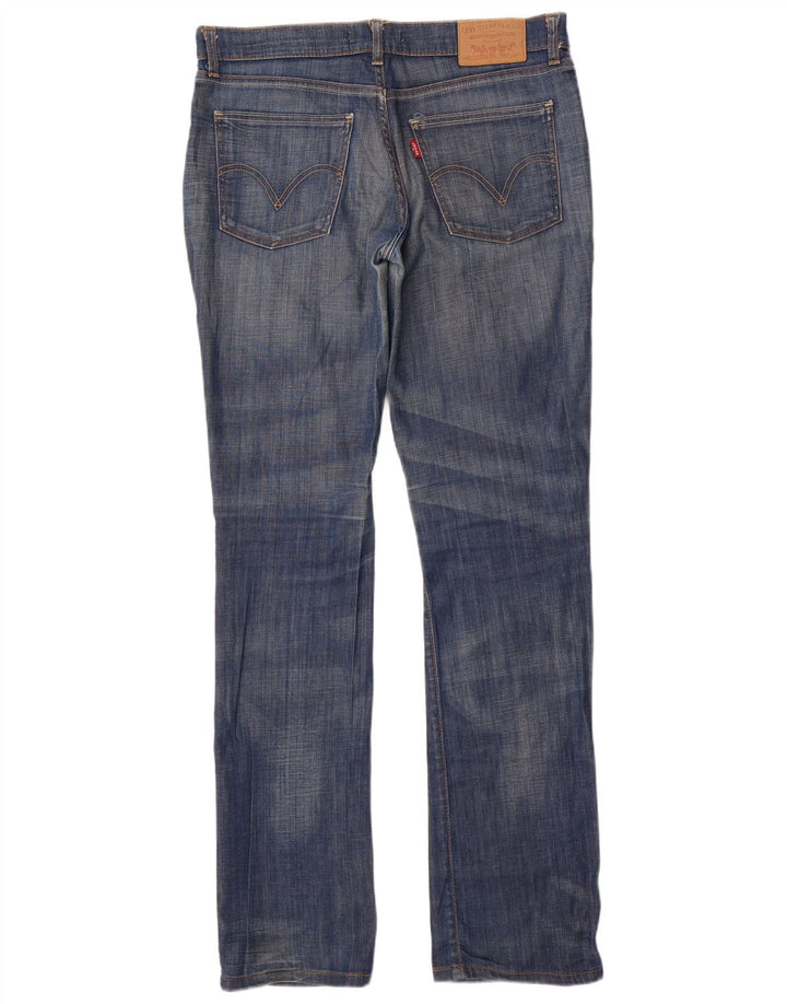 Levi's Damen 528 Straight Jeans W32 L34 Blaue Baumwolle