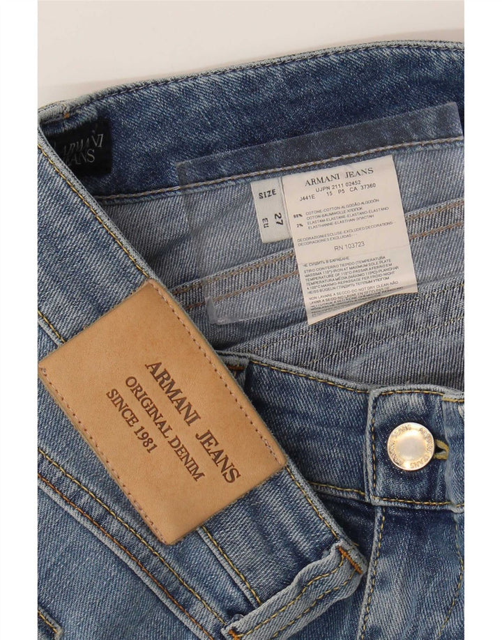 Armani Damen Skinny Jeans W27 L34 Blaue Baumwolle