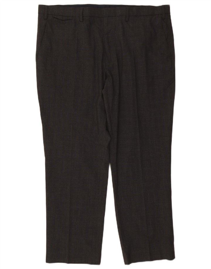 MARKS & SPENCER Herren-Chinohose mit normaler Passform, W40, L28, graues Polyester